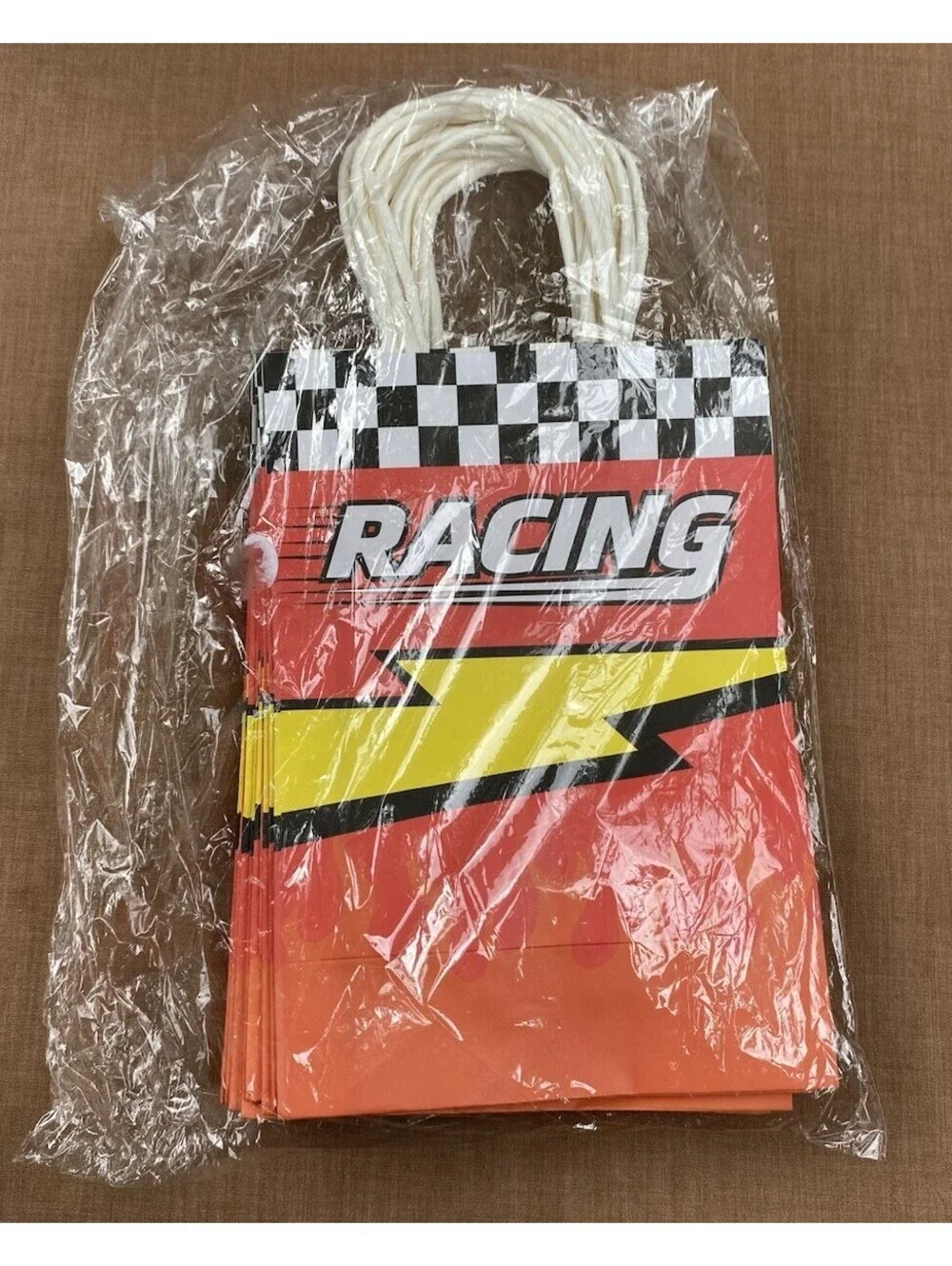 New 12 Racing Car Party Favor Bags Birthday Decoration for Party Supplies
